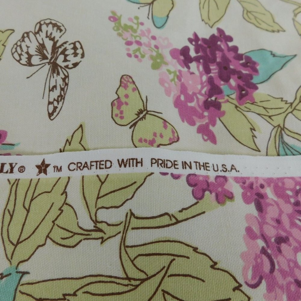 Waverly April In Paris Floral Sugarplum Drapery Sewing Fabric 64"x55" Pre-owned - Picture 4 of 6